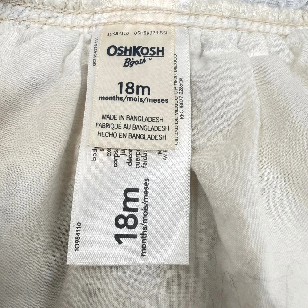 OshKosh B'Gosh 18M Girl's Overall Dress Floral Boho Jumper Ana Vine Casual